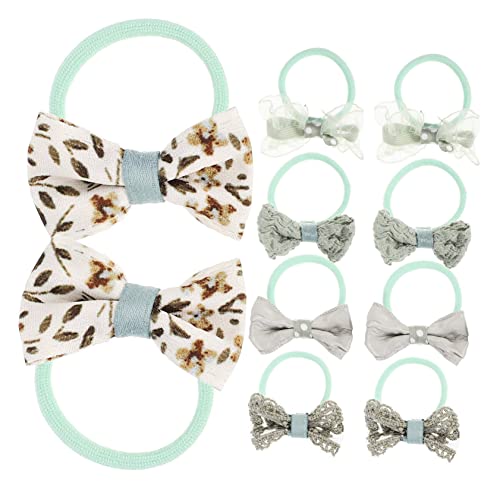 FRCOLOR 10 Stück Tüll Schmetterlings Haargummiband Hemden Für Damen Quaste Mädchen Haarschleifen Haarspangen Entwirrung Satin Haarschleifen Für Frauen Haarbruch Weiße Clip von FRCOLOR