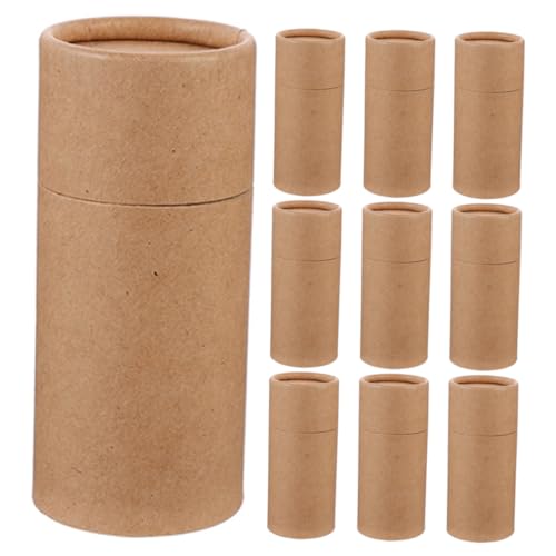 FRCOLOR 10stücke Runde Papierbehälter Mit Deckel Zylinder-Box Aus Kraftpapier Für Ätherische Öle Kerzen Und Teeverpackung Für Aufbewahrung Und FRCOLOR 10stücke Runde Papierbehälter Mit Deckel Zylinder-Box Aus Kraftpapier Für Ätherische Öle Kerzen Und Teeverpackung Für Aufbewahrung Und von FRCOLOR