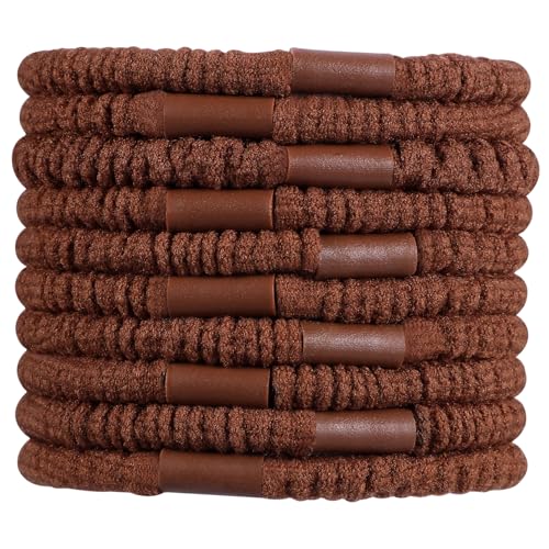 FRCOLOR Haargummis in Großen Mengen – 10 Stück Elastische Haarbänder – Bruchschutz Für Dickes Haar – Haargummis Für Frauen Und Mädchen von FRCOLOR