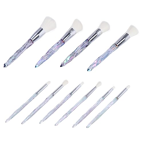 FRCOLOR 10-teiliges Set Make-up Pinsel Pulver Make- up Pinsel Make-up-grundierungspinsel Eyeliner-pinsel Regenbogen Farbe Make- up Pinsel Set Concealer Pinsel Bürste Konturpinsel Glas Weiß von FRCOLOR