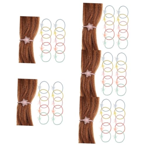 FRCOLOR 100 Stk Elastisches Haarseil Geflochtene Haargummis Pferdeschwanzband Süßes Haarseil Haargummis Aus Bändern Süße Pferdeschwanzhalter Haarband Babyhalter Armband Die Blase Mädchen von FRCOLOR