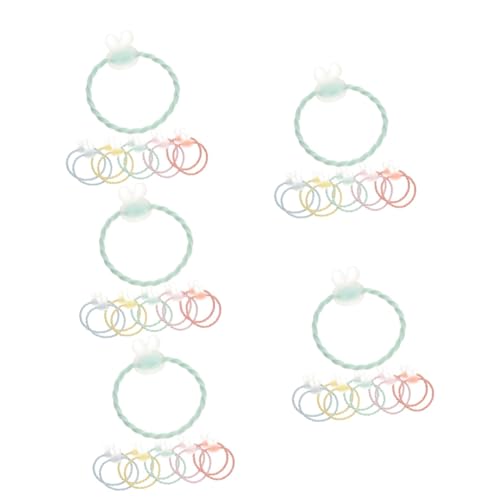 FRCOLOR 100 Stk Haargummis Für Kinder Haarbänder in Macaron-farbe Haargummis Aus Bändern Stretch-haargummi Haargummis Für Kleine Mädchen Mode Haargummi Seil Armband Fräulein Durchscheinend von FRCOLOR