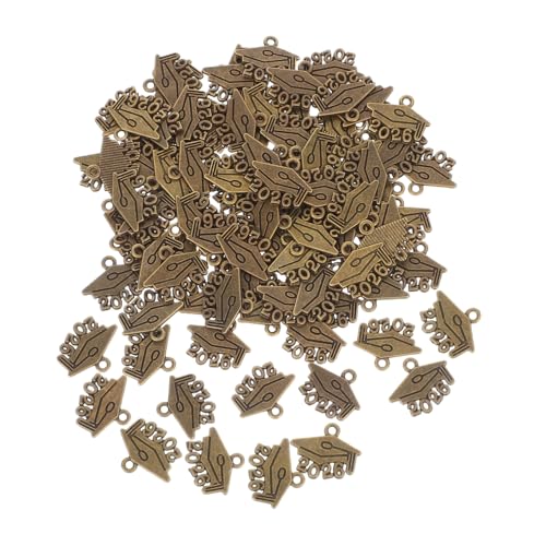 FRCOLOR 100 Stück Abschlusskappen Anhänger Mini Charms für Schmuckherstellung Halsketten Armbänder Ohrringe Schlüsselanhänger DIY Schmuckzubehör und Basteldekorationen von FRCOLOR