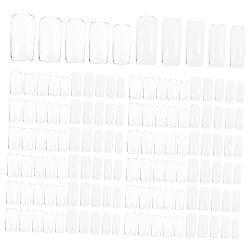 FRCOLOR 1000 Stück Werkzeug Nail-art-kit Drücken Sie Auf Die Nägel Mittel Klare Acrylnägel Volle Nagelspitzen Gefälschter Nagelspitzen Vollflächig Patch Abs Vollständige Paste von FRCOLOR
