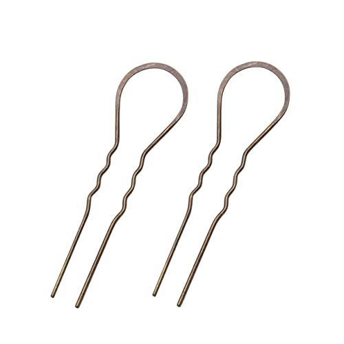 FRCOLOR 10stücke U-förmige Haarnadeln Gewellte U-förmige Haarstäbe Für Frauen Und Mädchen Antike Bronze von FRCOLOR