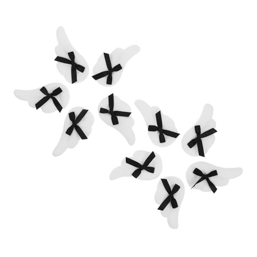 FRCOLOR 10stücke Haarspangen Mit Engelsflügeln Haarschmuck Mit Schleife Haarschleifenclip Rutschfeste Haarnadel Süße Haarspangen Für Mädchen Cosplay-accessoires Für Schule Und Party von FRCOLOR