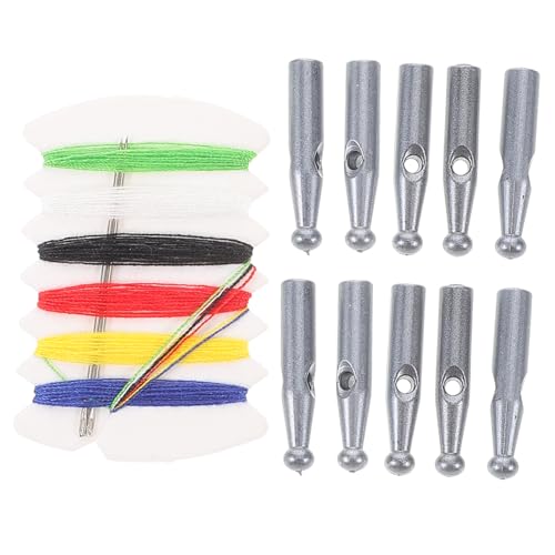 FRCOLOR 10Stücke Regenschirm Endstück Perlen Kunststoff Ersatzteile für Faltbare Regenschirme Hellgraue Schwanzperlen mit Lochdesign für Einfache Installation Austausch von FRCOLOR