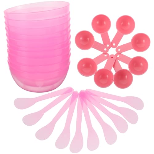 FRCOLOR 10sätze Gesichtsmasken-rührschüssel Mit Stab Und Löffel Aus Kunststoff Für Hautpflege-gesichtsmaske Zur Einfachen Anwendung Zu Hause Reisen Spa von FRCOLOR