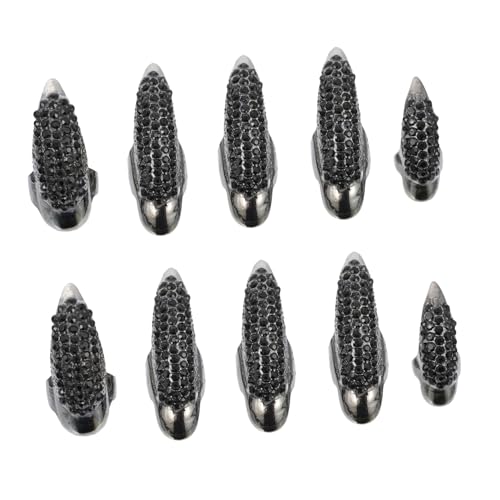 FRCOLOR 10st Adlerkralle- -kit Gefälschter Falscher Gefälschter Des Halloween-kostüms Nagelklauenringe Gothic-finger Kleidung Mädchen Schmuck Fräulein Imitationsbohrer von FRCOLOR