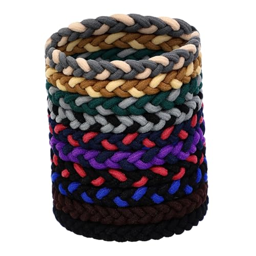 FRCOLOR 10stücke Geflochtene Haargummis Elastische Haarseile Haarbänder in Neutraler Farbe Haarfreundliche Haarschlaufen Für Männer von FRCOLOR