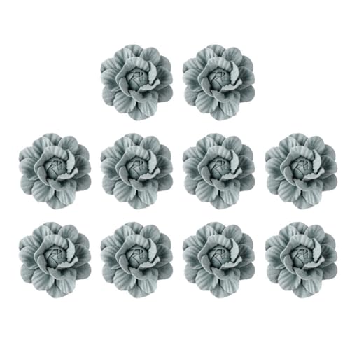 FRCOLOR 10st Kamelienblüten Aus Mikrofaser Kamelien-blumen-haarspange Kamelienblumen-kleidungsdekor Boutonniere-anstecknadel Blumenbeete Selber Machen Kamelie Schuhschnalle Zubehör Patch von FRCOLOR