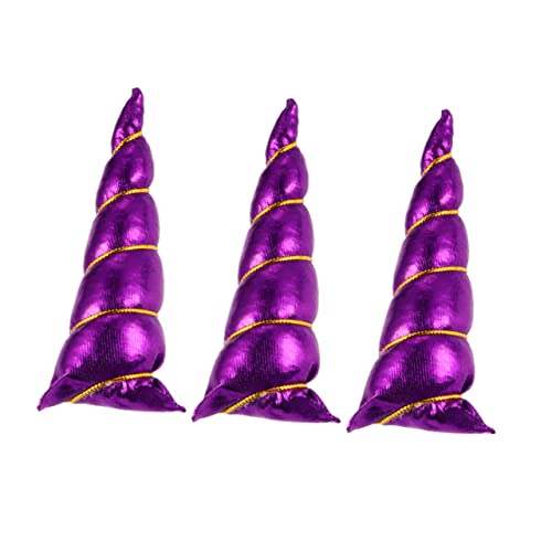 FRCOLOR 10st Krippen-bastelarbeiten Für Kinder Goldenes Horn Stirnband Aus Horn Partytütenfüller Für Kinder Gefälligkeit Für Geburtstagsfeiern Glitzernde Hörner Violett Mädchen Kleidung von FRCOLOR