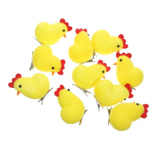 FRCOLOR 10stücke -haarklammern Im Hühnerdesign Süße Haaraccessoires Für Mädchen Clips Für Festliche Anlässe Wie Ostern Geburtstagsfeiern Und Mehr von FRCOLOR
