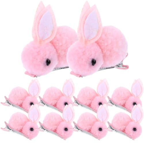 FRCOLOR 10stücke Bunny Haarspangen Für Mädchen Süße Bequeme Haarschmuck Für Ponytails Und Festliche Frisuren Für Ostern Und Alltag von FRCOLOR