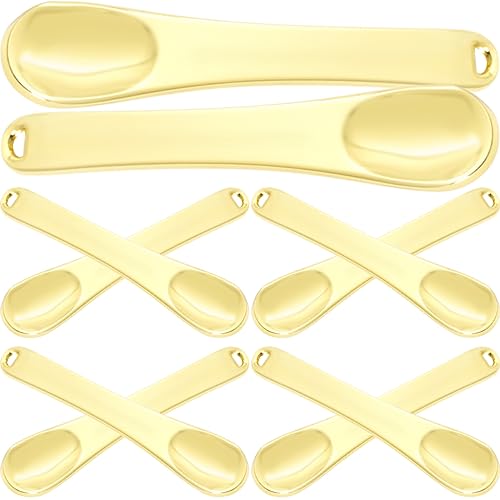 FRCOLOR Augencreme Stick 10 Stück Metall Gesichtscreme Löffel Mit Hängeloch Für Hautpflege Hypoallergen Für Frauen Reisefreundlich Leicht Zu Reinigen von FRCOLOR