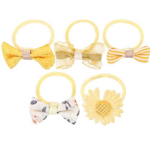 FRCOLOR 10stücke Netz Haargummis Mit Schleife Elastische Haar Bänder Süße Damen Haar Accessoires Für Pferdeschwanz von FRCOLOR