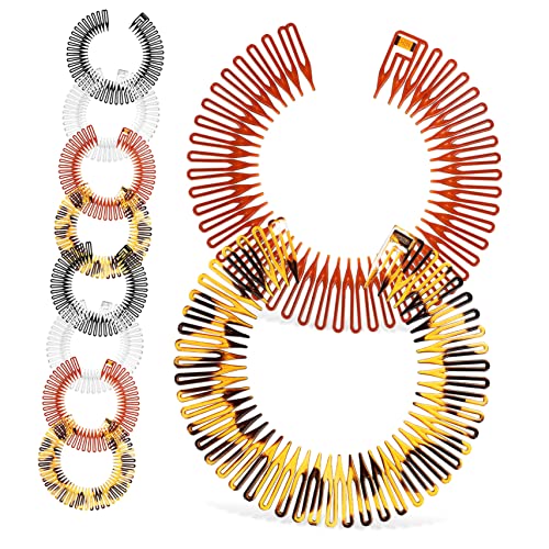 FRCOLOR 10stücke Kreiskamm Stretch-haarkamm Rund Flexibel Für Mädchen Und Frauen Haar-accessoires Praktisches Geschenk von FRCOLOR