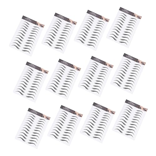 FRCOLOR 12blätter Augenbrauentattoo Aufkleber Temporäre Augenbrauen Tattoos Wasserfeste Augenbrauen Schablonen Für Augenbrauenformung von FRCOLOR