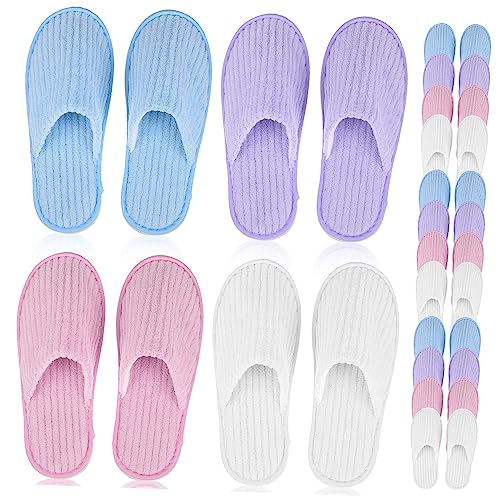 FRCOLOR 12paare Einweg-hausschuhe Für Gäste Rutschfeste Spa-hausschuhe Aus Fleece Für Damen Und Herren von FRCOLOR