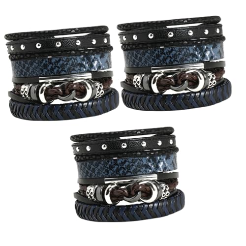 FRCOLOR 12 Stk Armband Armreif Aus Leder Geflochtene Armbänder Männer Haargummis Für Frauen Gewebte Armbänder Für Damen Kleine Haargummis Kunstleder Spiral- Kleines Stirnband Mann von FRCOLOR