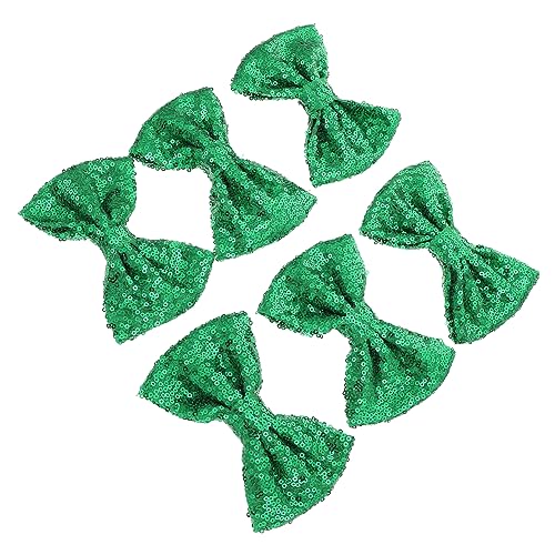 FRCOLOR 12 Stk Haarnadel Zubehör grüne Haaraccessoires Zubehör für Haarspangen selber machen weihnachtsdeko kinder haarschmuck Haarklammer Schuhe Socken Zubehör Bowknot-Schmuck von FRCOLOR