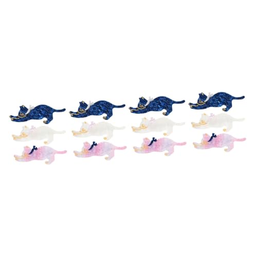 FRCOLOR 4er-set Acryl-haarspangen Für Mädchen Und Frauen Katzenhaarspangen Modische Und Leuchtende Clips Für Geburtstage Und Weihnachten 3 Stück X 4 von FRCOLOR