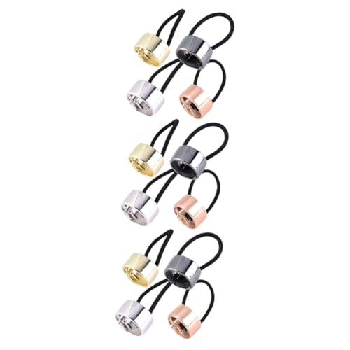 FRCOLOR 12stücke Alloy Ponytail Cuffs Elastische Haargummis Für Einen Stilvollen Pferdeschwanz Für Damen Und Mädchen Vielseitige Haaraccessoires Für Alltag Und Besondere Anlässe von FRCOLOR