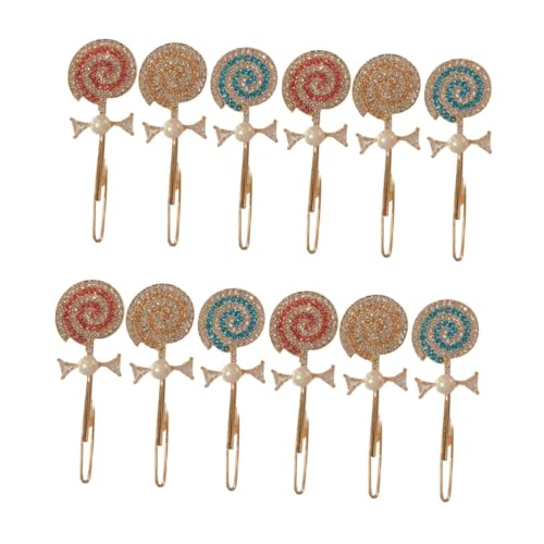 FRCOLOR 2 Sets Haarspangen mit Strasssteinen für Mädchen und Frauen Candy-haarspangen Lollipop-haarspange Haar-accessoires-set Strass- Schleifen-design 6 Stück von FRCOLOR