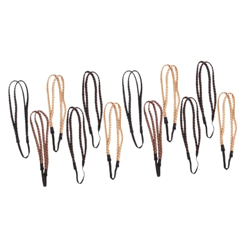 FRCOLOR 2 Sets Vielseitiger Haarreifen Geflochtenes Stirnband Stilvolles Accessoire für Frauen und Mädchen Einheitsgröße Dekorativ und 6 Stück von FRCOLOR