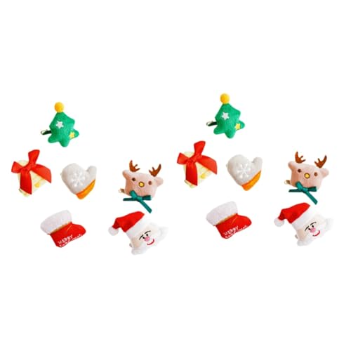 FRCOLOR 12 Stk Weihnachts-Plüsch-Brosche Weihnachtshaarspangen Haarspangen für Kinder Weihnachtsbroschen kinder weihnachtsdeko haarspange weihnachten Haarklammer Weihnachtshaarnadeln von FRCOLOR