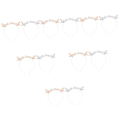 FRCOLOR 12 Stk Weihnachtsstirnband Haarreifen Aus Geweih Weihnachts Rentier Haarband Hirschhaarband Hirschgeweih Haarbänder Haarband Für Kinder Geweih Haarband Elch-haarbänder von FRCOLOR