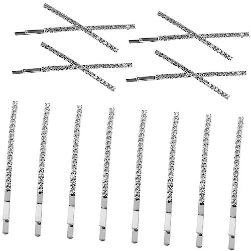 FRCOLOR Exquisit Gefertigte Haarspangen Aus Metall Mit Strasssteinen in X-form Für Mädchen Und Frauen von FRCOLOR