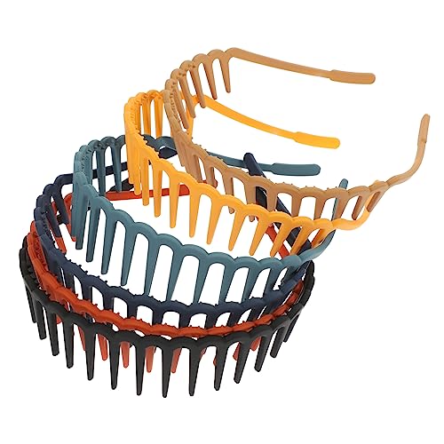 FRCOLOR 12 Stk gezahntes Stirnband Zähne Mädchen-Stirnband Kamm Kämme Tiara Haarband aus Kunststoff Mädchen Bang Fix Stirnband Sport schmücken Schal Kopfbedeckung Männer und Frauen Plastik von FRCOLOR