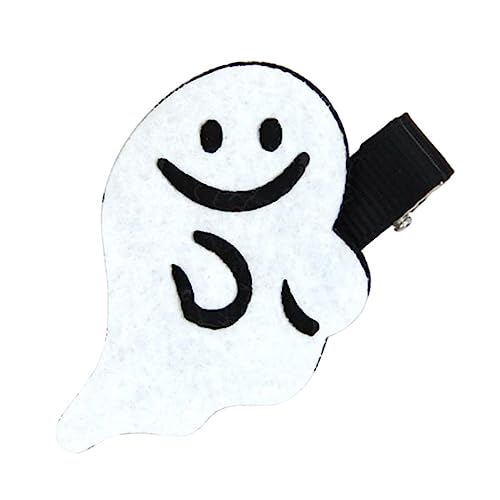 FRCOLOR 12st Halloween Clip Ghost Haarnadel Halloween-haarspange Halloween Kinder Haarspange Mädchen Halloween Haarnadeln Party Haarspangen Mädchen Spielzeug Filzstoff Kleinkind Weiß Dämon von FRCOLOR