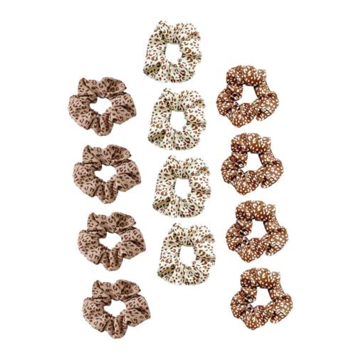 FRCOLOR 12 Stück Haarbänder für Mädchen Haargummis Pferdeschwanzhalter Haarspangen Leopardenmuster Sanfte Haargummis Geburtstag Weihnachten von FRCOLOR