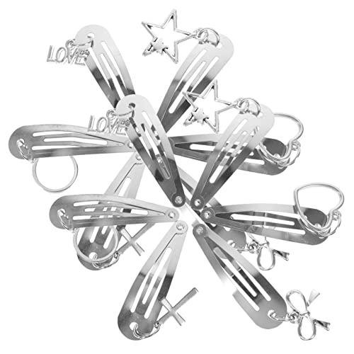 FRCOLOR 12stücke Teiliges Haarspangen Mit Anhängern Für Mädchen Haarnadeln Für Partys Festivals Und Alltag Verschiedene Designs Schleife Herz Stern Kreuz Und von FRCOLOR