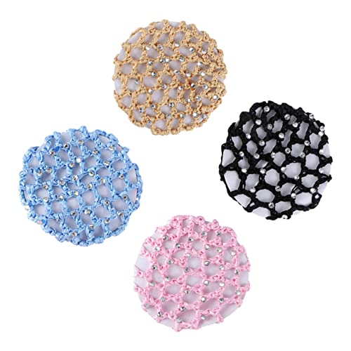 FRCOLOR 3er-set Modisches Haarnetz Für Damen Dutt-haarabdeckung Stirnband Geeignet Für Verschiedene Anlässe 4 Stück X 3 von FRCOLOR
