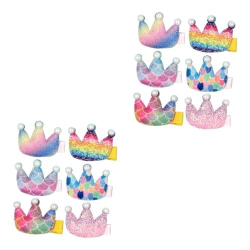 FRCOLOR 12 Stück Kronen Haarspangen Kinder Haarnadel Mädchen Haarnadel Haarnadel Bling Haarspangen Kinder Haarspangen Mädchen Haarspangen Clips Kinder Haarspange von FRCOLOR
