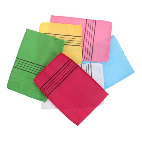 FRCOLOR 12stücke Saunatücher Bunte Badetücher Peeling-duschtuch Fußballhandtuch Spa-handtuch Japanisches Waschlappen-peeling Körperpeelingtücher Duschpeelingtuch von FRCOLOR