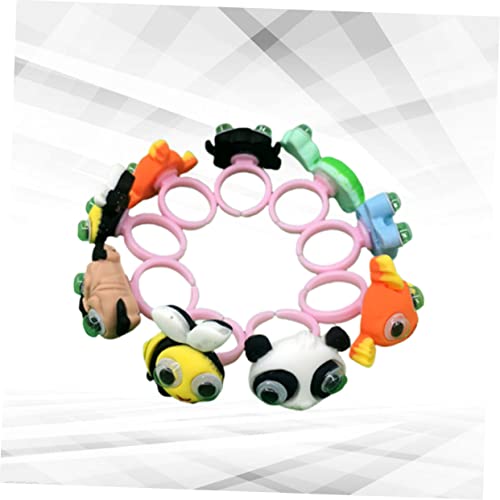 FRCOLOR 12 Stück Simulierter Tierring simulierte Tierringe Augen beweglicher Ring von FRCOLOR