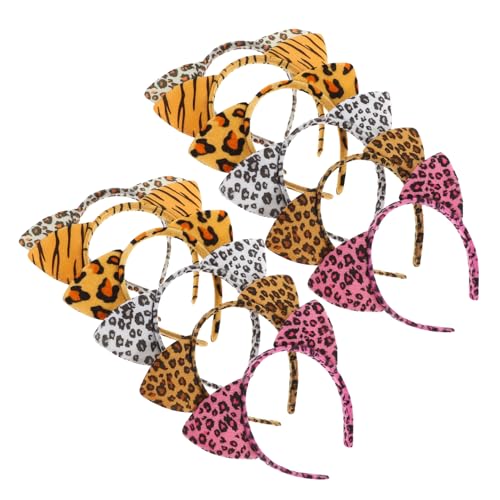 FRCOLOR 12stücke Leoparden-katzenohren-stirnband Aus Katzenohren-stirnband Für Halloween Und Partys Für Frauen Und Erwachsene Kopfschmuck Für Kostüme Und Alltag von FRCOLOR