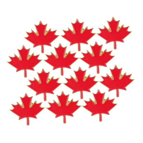 FRCOLOR 12 Stück Teiliges Ahornblatt Broschen Emaillierte Maple Leaf Anstecknadeln Vielseitige Kleidungsschmuck Accessoires für Männer und Frauen Kanadisches Motiv für Jacken Taschen Hüte von FRCOLOR