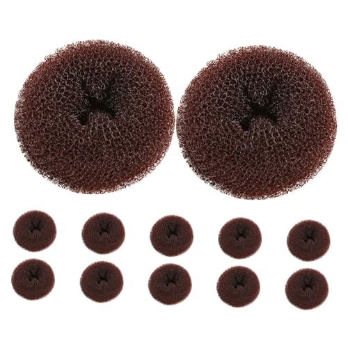 FRCOLOR 12 Stück Teiliges Haarbun Maker Donut für und Mädchen Elastisch Bequem und Leicht für Eleganten Haarschnitt und Hochsteckfrisuren für Verschiedene Anlässe von FRCOLOR