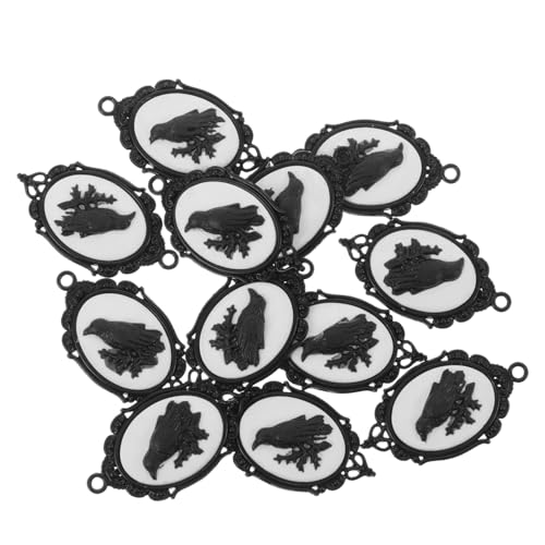 FRCOLOR 12 Stück Teiliges Halloween Anhänger mit Dreidimensionalem Krähenmotiv Legierung Langlebig und Farbbeständig DIY Schmuck Charms für Halsketten Armbänder und Ohrringe für Halloween von FRCOLOR