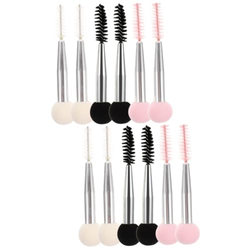 FRCOLOR 12 Teiliges Schwamm Make Up Pinsel Set Für Große Schwämme Doppelkopf Schwammpinsel Wimpernpinsel Make Up Stempel Stempel Für Kinder Beauty Set Aluminiumrohr Make Up von FRCOLOR