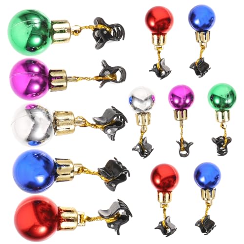 FRCOLOR 12 Stück Weihnachtsdeko-kugeln Bartclip Glocke Gesichtsbehaarung für Männer Hochwertige Weihnachtsmann-bart-dekoration Tolle Geschenkidee von FRCOLOR