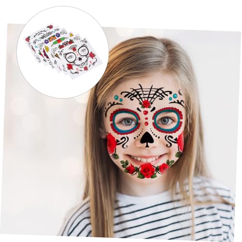 FRCOLOR Gesichtsaufkleber Aufkleber 12st Halloween-gesichtsaufkleber Papier Europäisch Und Amerikanisch Tattoo-aufkleber Kind Halloween-Aufkleber Kinder Aufkleber von FRCOLOR