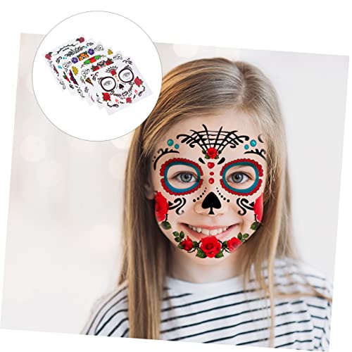 FRCOLOR 12st Halloween-gesichtsaufkleber Make-up-aufkleber Halloween-tattoos Gesichtsabziehbilder Aufkleber Halloween-zubehör Gesicht Tätowierungen Papier Lieferungen Das Gesicht Kind von FRCOLOR