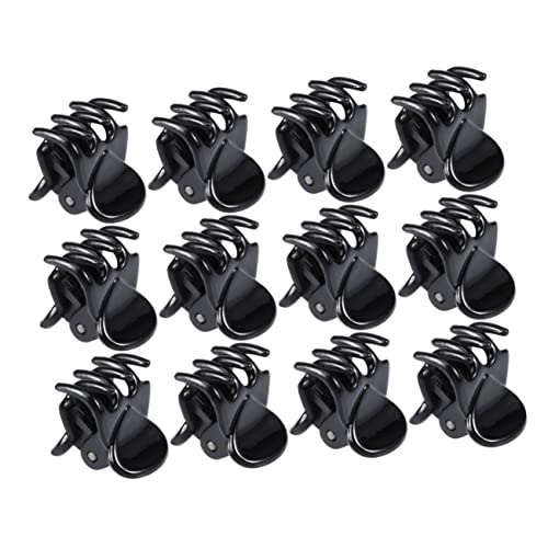 FRCOLOR Schwarze Haarspangen 12st Mini-n Krallenclips Schwarz Mini-krallenclip Kleine n Schwarze Krallenclips Haarspangen Für Damen Klauenclips Für Frauen Modellieren Fräulein Niedlich von FRCOLOR