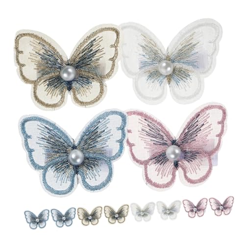 FRCOLOR 12St Schmetterling Haarspange Haarschmuck Haarspangen Haarnadel Schmetterlingsspangen für Frauen kleinkindclips Haarklammer Tiara Mode Haarschmuck Kopfbedeckungen für Frauen Perle von FRCOLOR